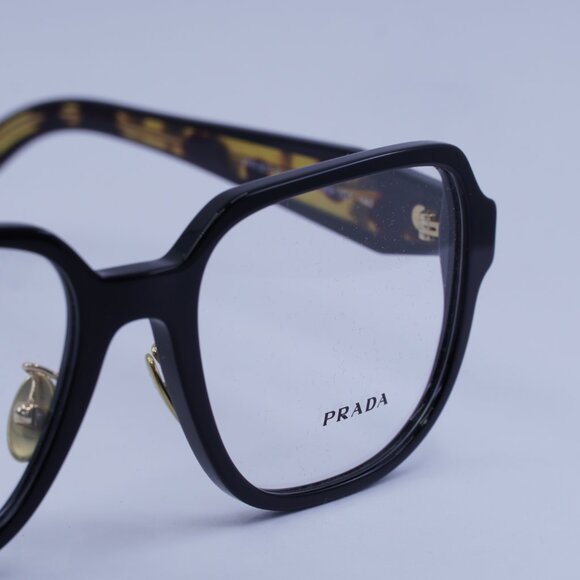 Prada PRB07VD 3891O1 Eyeglasses Black/Medium Havana 56mm Square Frame - Picture 5 of 11